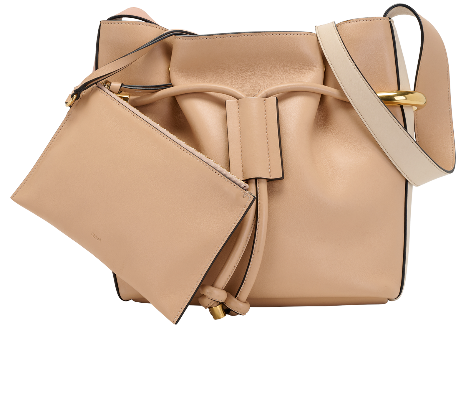 Emma Bucket Bag, &pound;450, Handbags, Beige, Leather, Other view